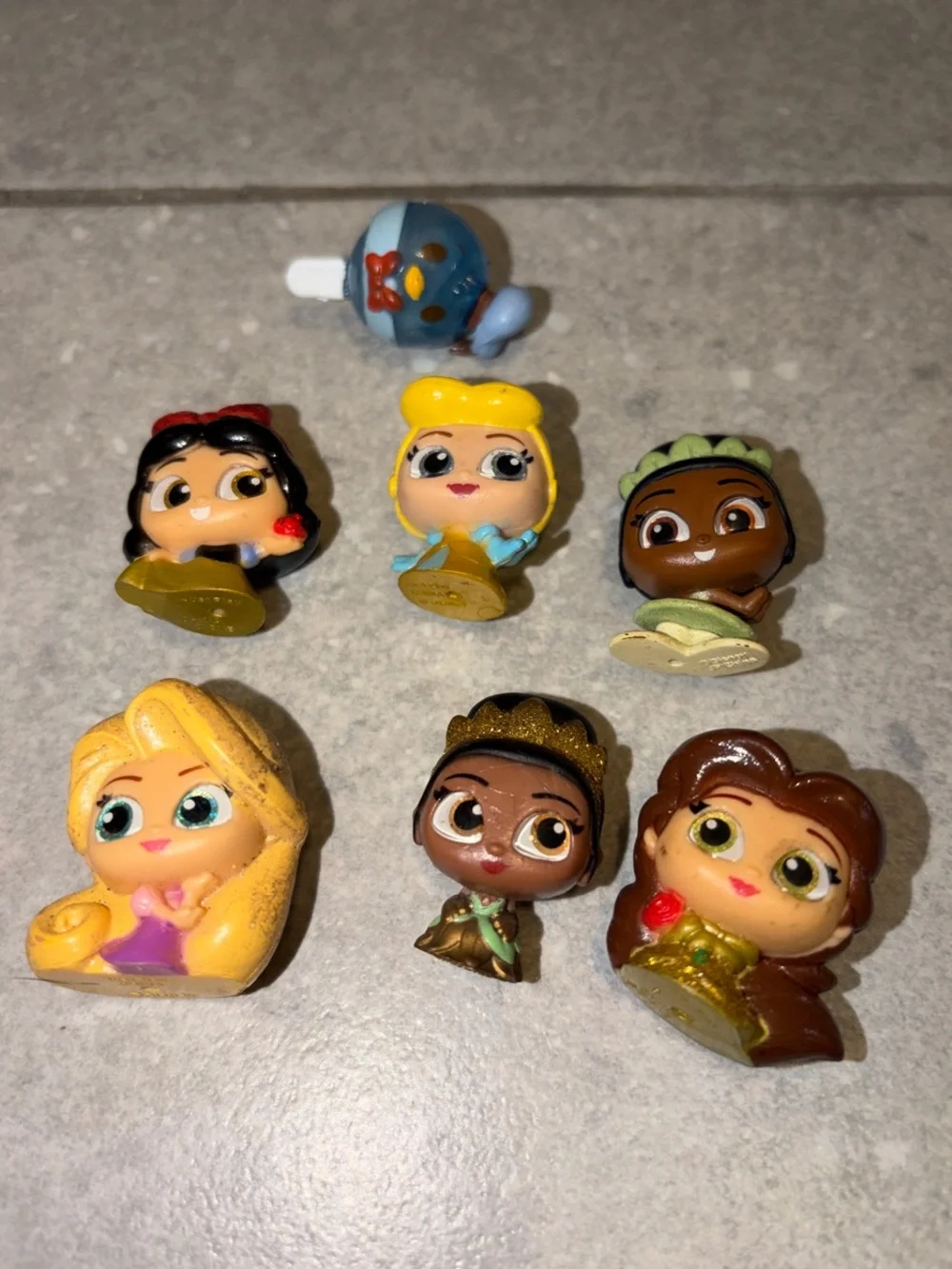 Princess mini Figurine Toy Set disney belle tiana cinderella ducky snow white
